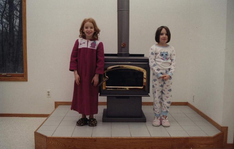 wood burning stove 4 with girls